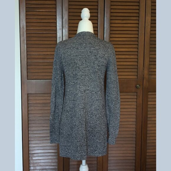 Old Navy Navy and White Marled Long Knit Cardigan - Picture 2 of 3